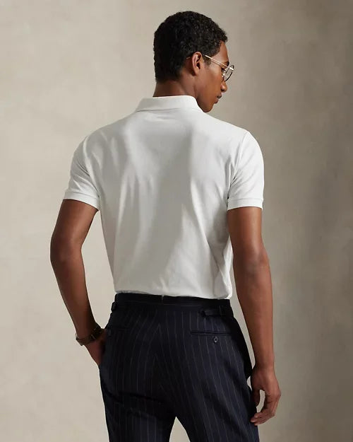 St. Martin Co RL Black Piqué Short-Sleeve Polo — detail view