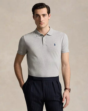 St. Martin Co RL Black Piqué Short-Sleeve Polo — detail view