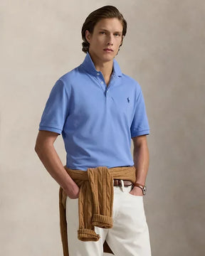 St. Martin Co RL Black Piqué Short-Sleeve Polo — lifestyle view