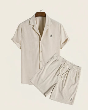 St. Martin Co RL Seersucker Short-Sleeve Co-ord Set — detail view