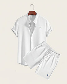 St. Martin Co RL Seersucker Short-Sleeve Co-ord Set — lifestyle view