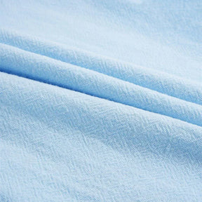 St. Martin Co Sand Linen Open-Collar Dress Shirt — detail view