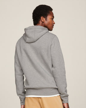 St. Martin Co TH Grey Marl Drawstring Fleece Hood — detail view