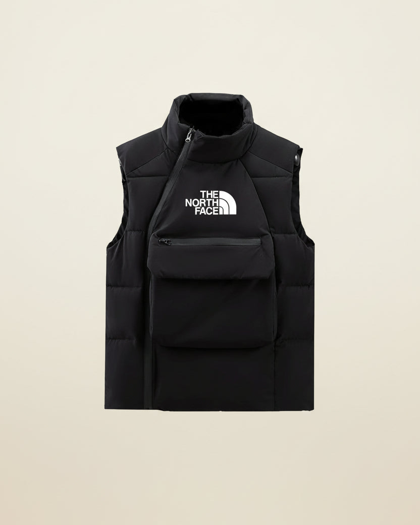 St. Martin Co TNF Black Quilted Utility Gilet — front view