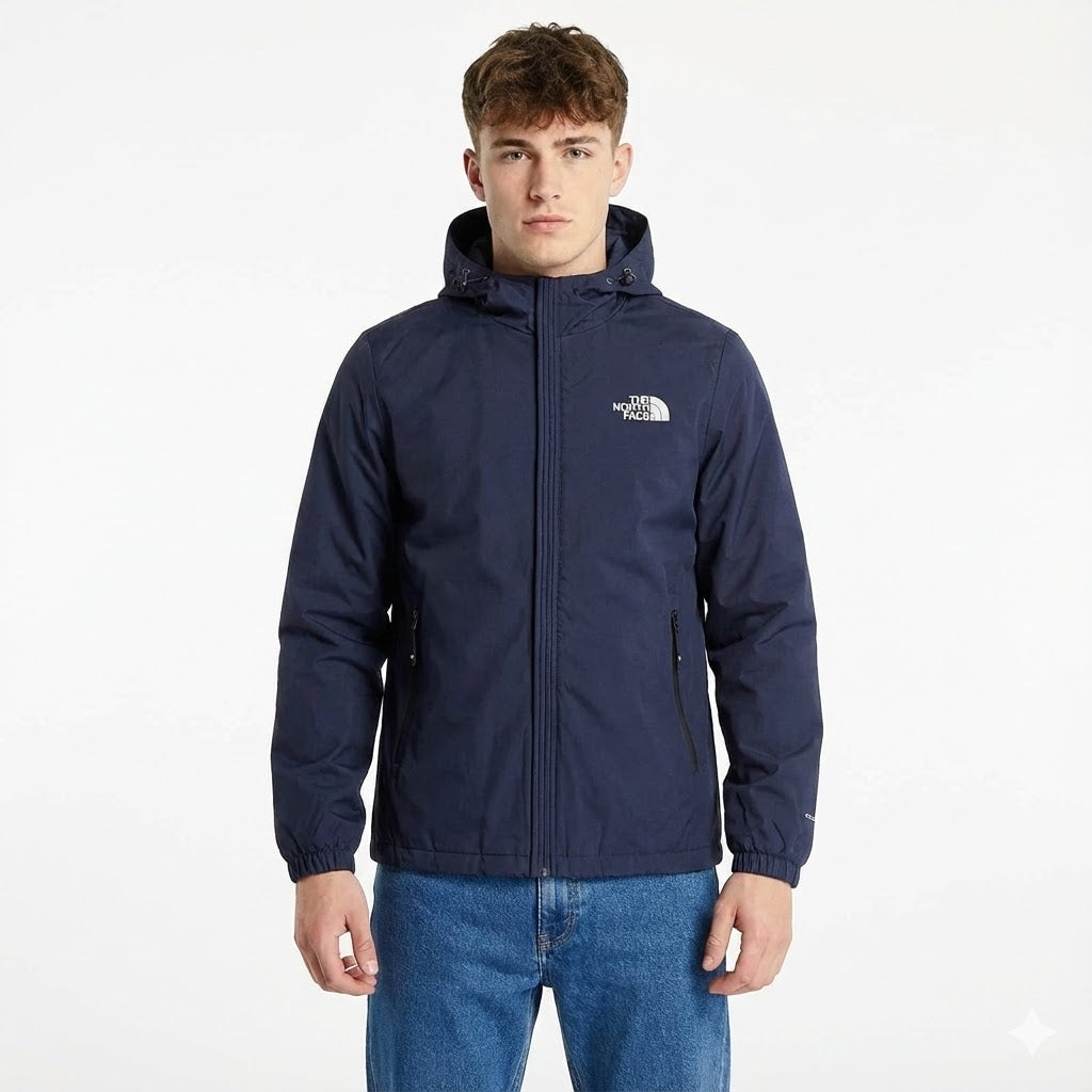 St. Martin Co TNF Pale Grey Hooded Shell Jacket — lifestyle view